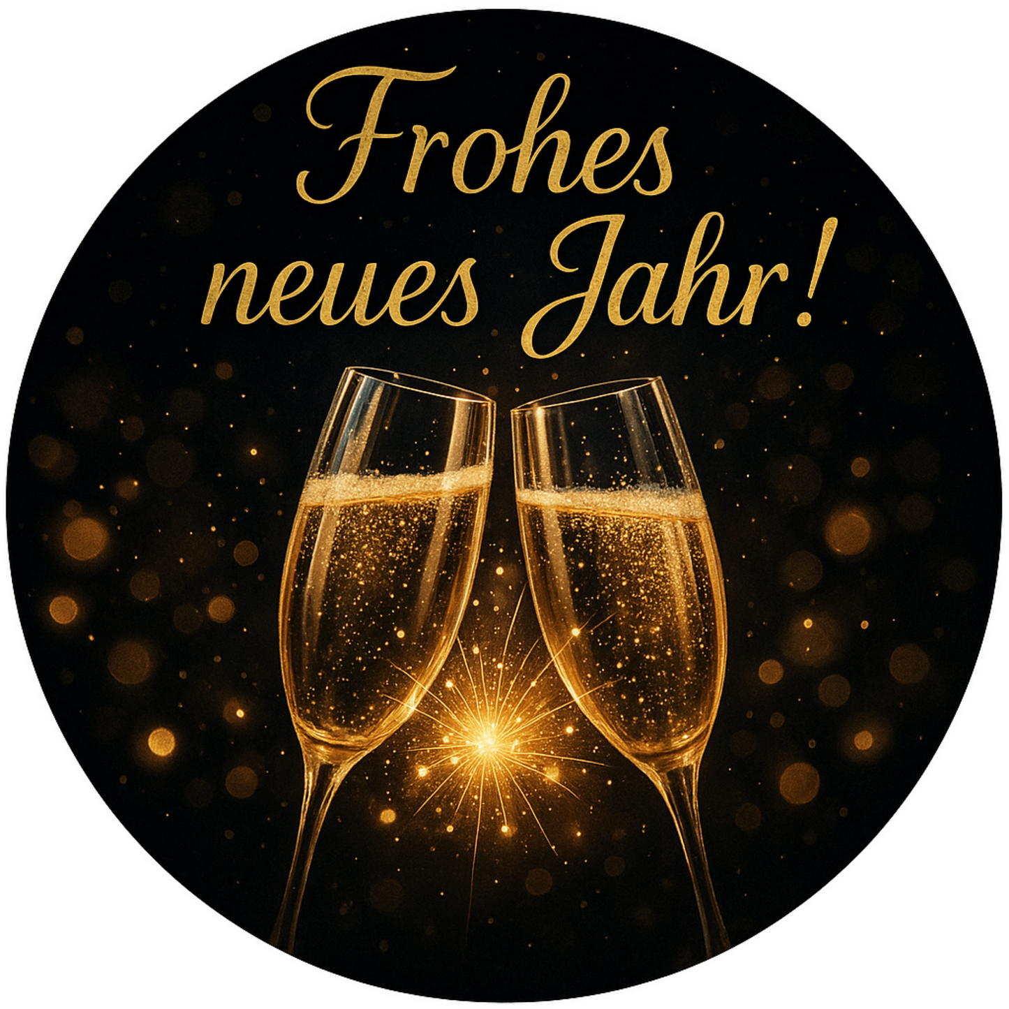 Tortenaufleger „Silvester“ – Essbares Fondantbild (rund ∅ 20 cm) Mein Shop