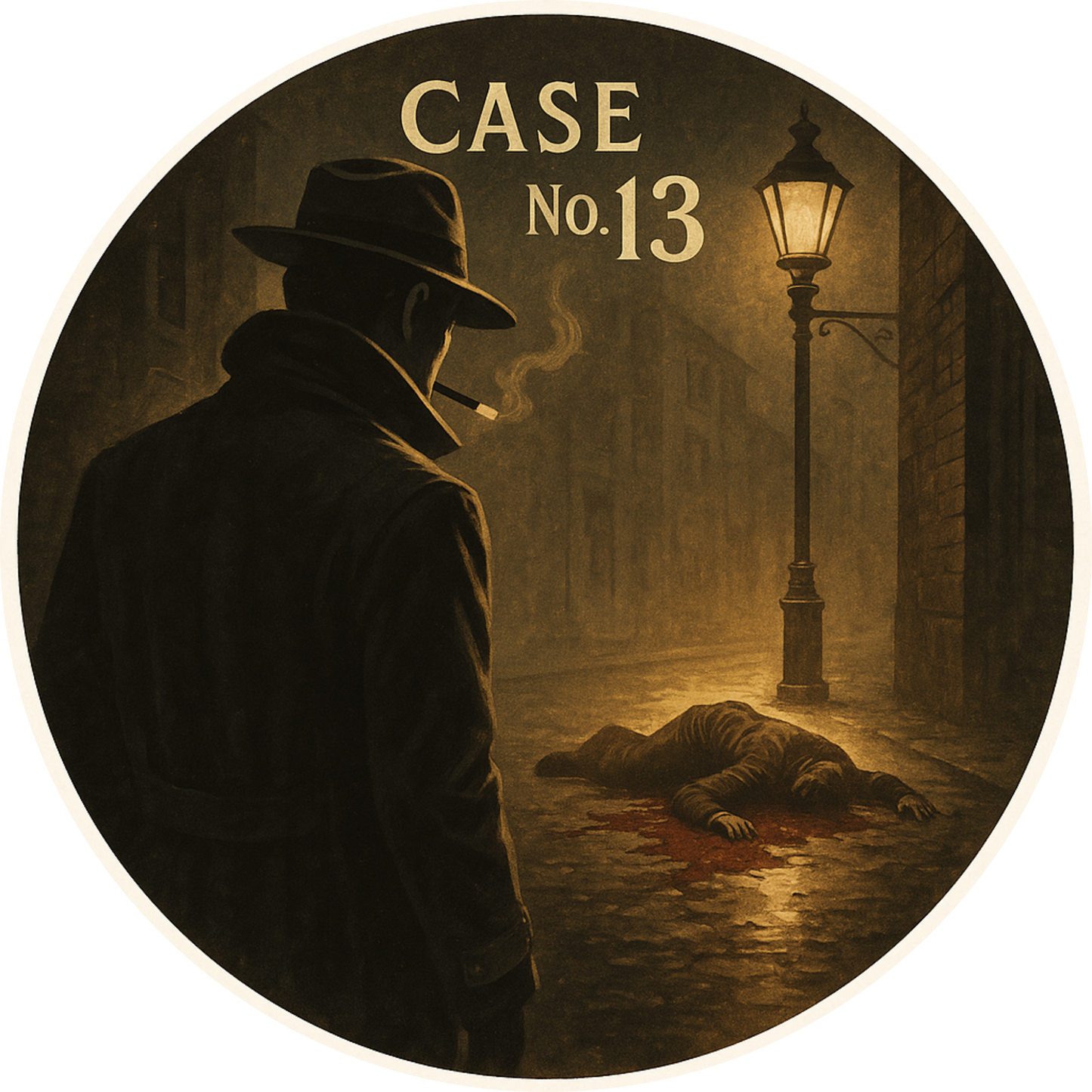 Tortenaufleger „True Crime & Crime“ – Essbares Fondantbild (rund ∅ 20 cm) Mein Shop