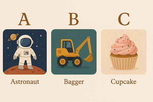 Tortenaufleger-ABC-Teil-1-A-wie-Astronaut-B-wie-Bagger-C-wie-Cupcake Tisch&Torte