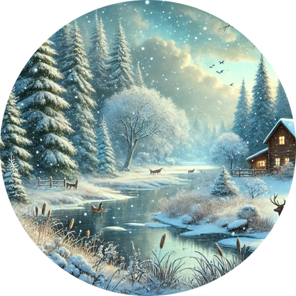 Tortenaufleger Natur & Jahreszeiten – Essbares Fondantbild (Erwachsene, rund ∅ 20 cm) - Tisch&Torte