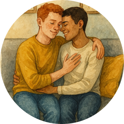 Tortenaufleger Romantik – Essbares Fondantbild (Erwachsene, rund ∅ 20 cm) - Tisch&Torte