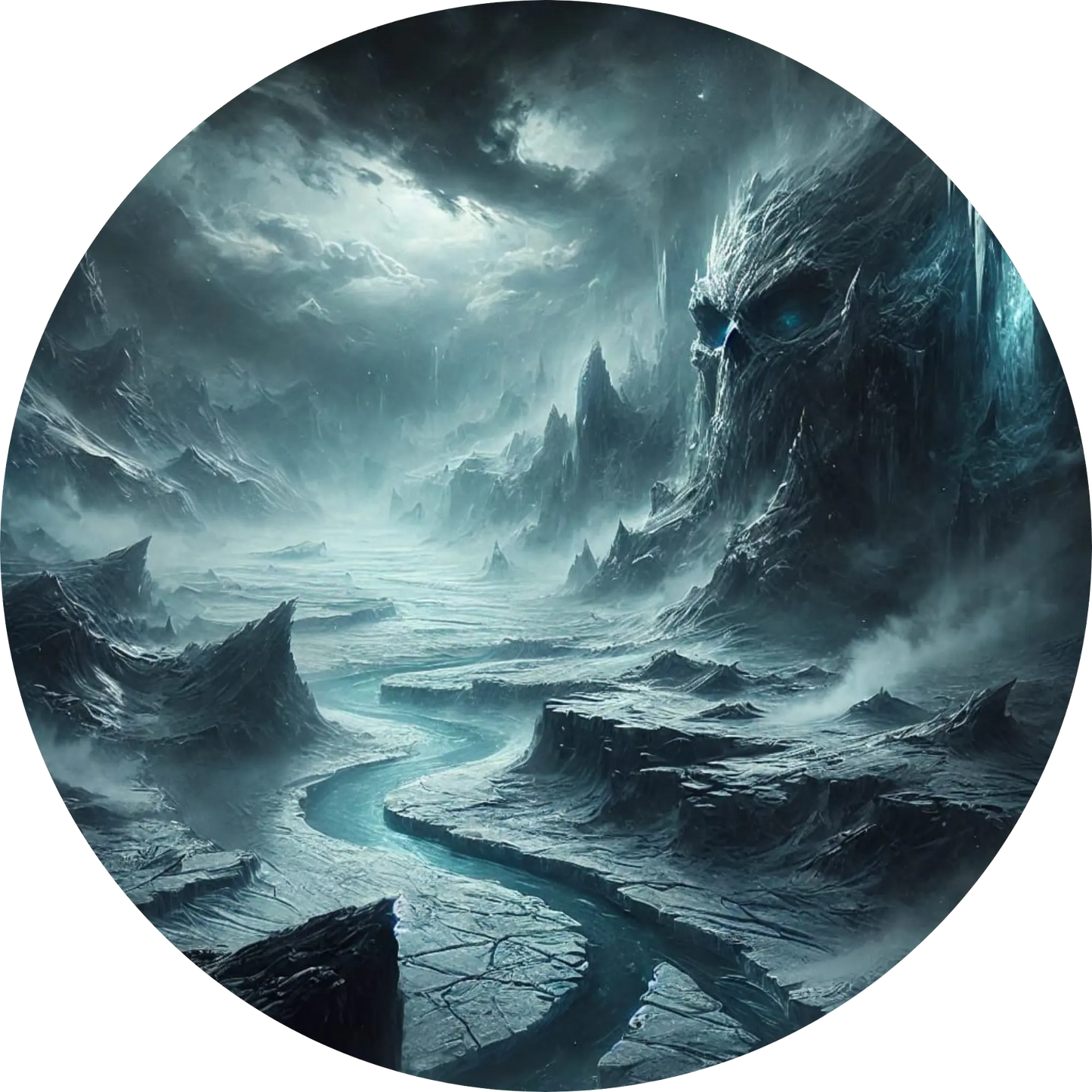 Tortenaufleger Nordische Mythologie – Essbares Fondantbild (Erwachsene, rund ∅ 20 cm) - Tisch&Torte