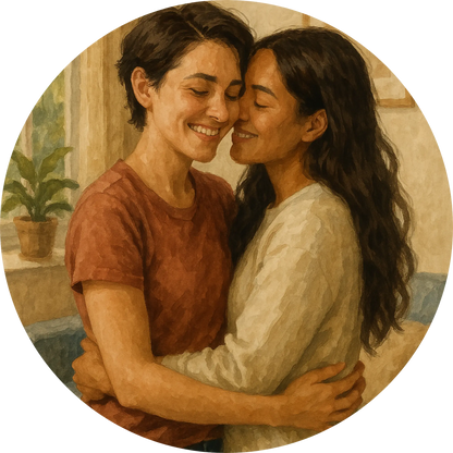 Tortenaufleger Romantik – Essbares Fondantbild (Erwachsene, rund ∅ 20 cm) - Tisch&Torte