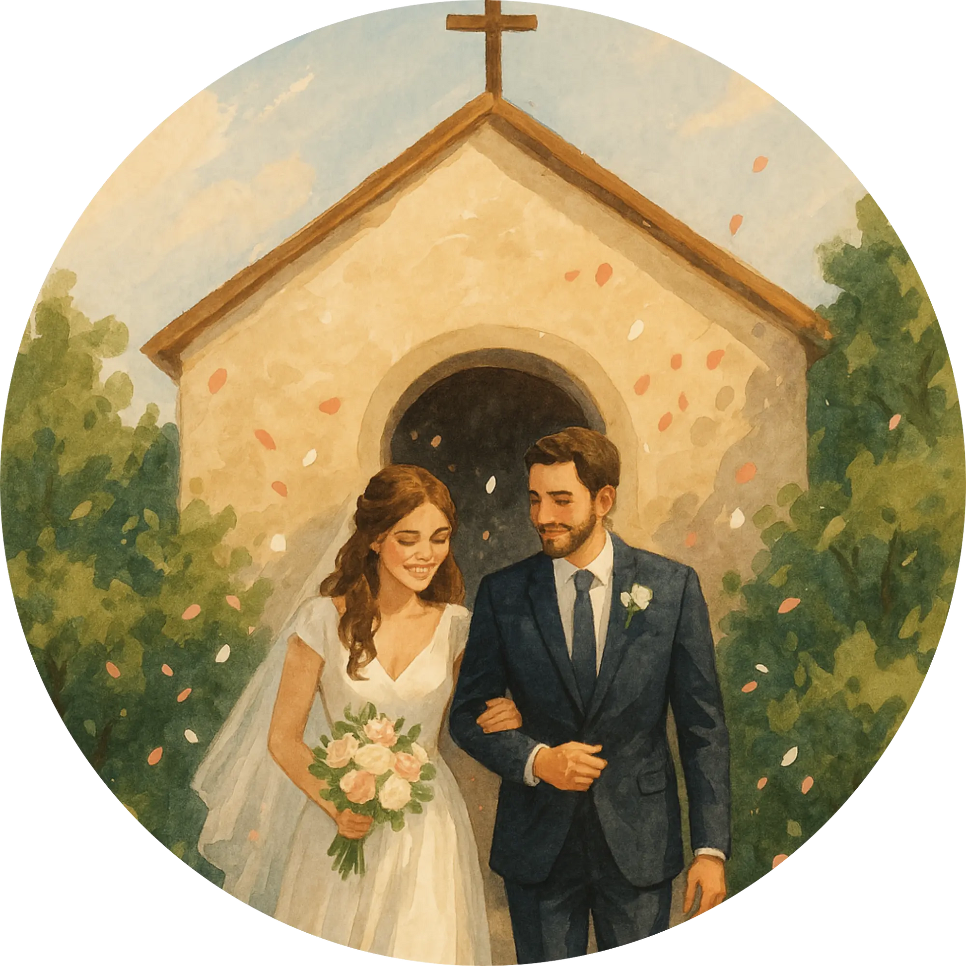 Tortenaufleger Hochzeit, Verlobung & zum Hochzeitstag – Essbares Fondantbild (Erwachsene, rund ∅ 20 cm) - Tisch&Torte