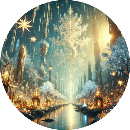 Tortenaufleger Nordische Mythologie – Essbares Fondantbild (Erwachsene, rund ∅ 20 cm) - Tisch&Torte