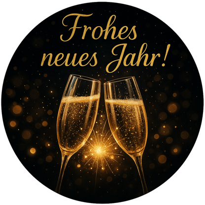Tortenaufleger „Silvester“ – Essbares Fondantbild (rund ∅ 20 cm) Mein Shop