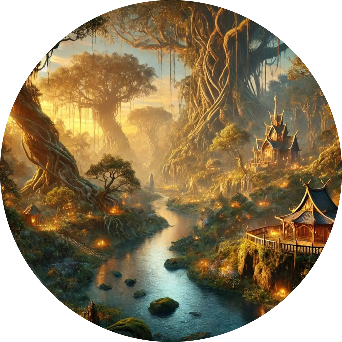 Tortenaufleger Nordische Mythologie – Essbares Fondantbild (Erwachsene, rund ∅ 20 cm) - Tisch&Torte