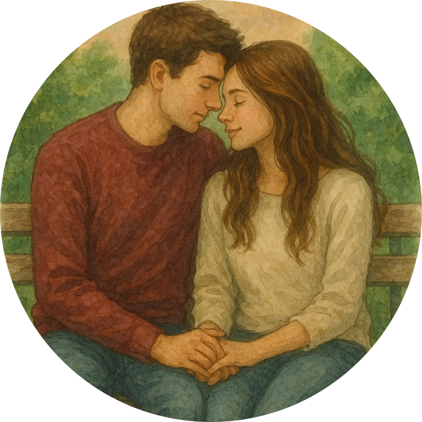 Tortenaufleger Romantik – Essbares Fondantbild (Erwachsene, rund ∅ 20 cm) - Tisch&Torte