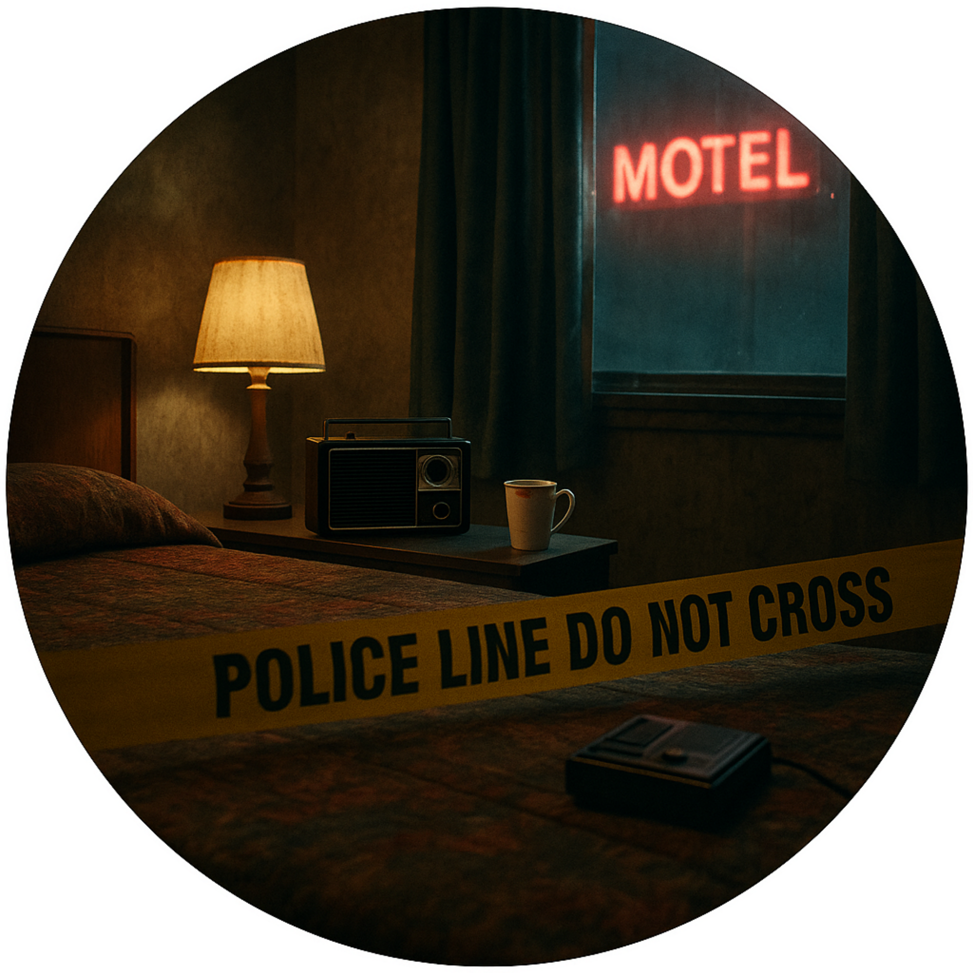 Tortenaufleger „True Crime & Crime“ – Essbares Fondantbild (rund ∅ 20 cm) Mein Shop