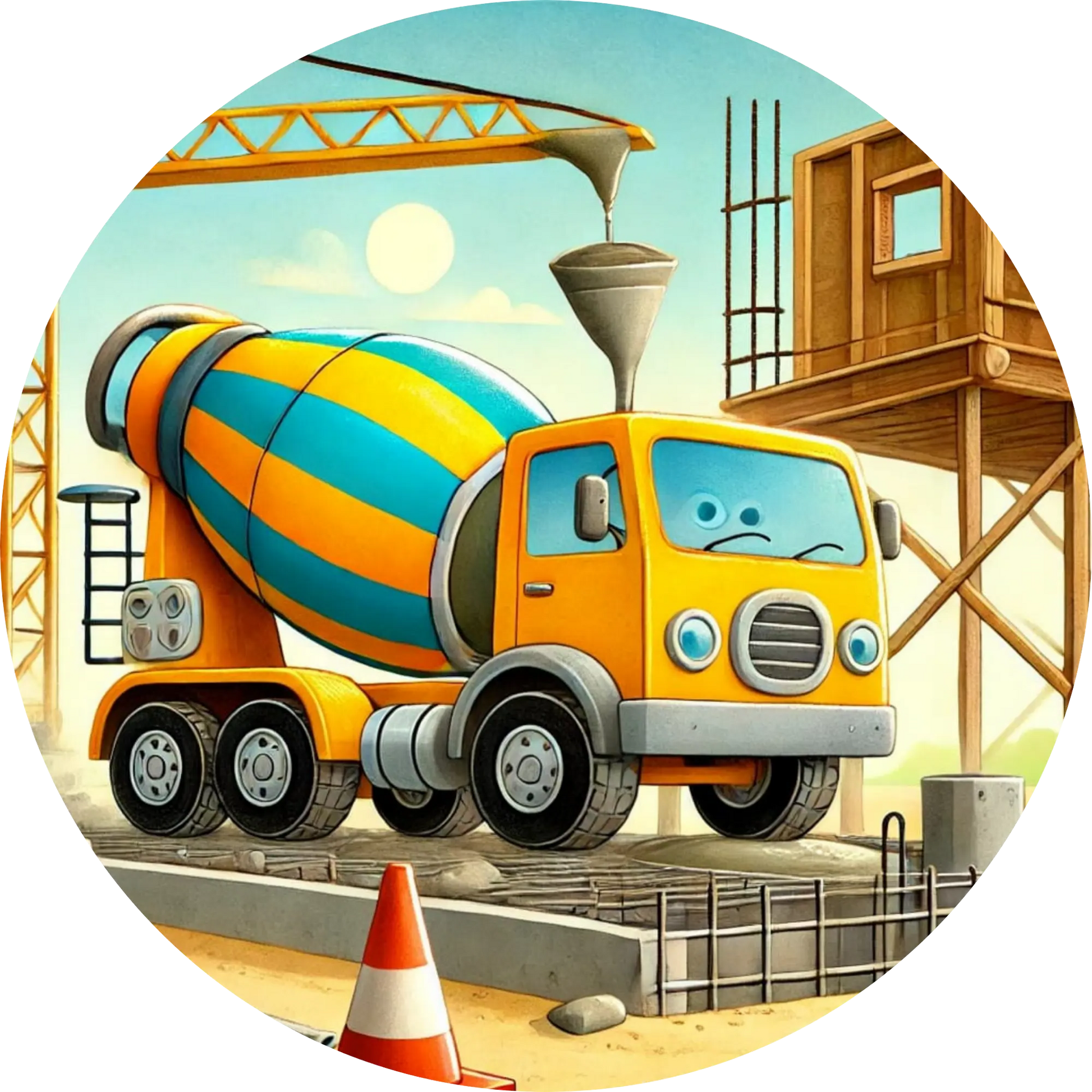 Tortenaufleger Fahrzeuge – Essbares Fondantbild (Kinder & Teenies, rund ∅ 20 cm) - Tisch&Torte