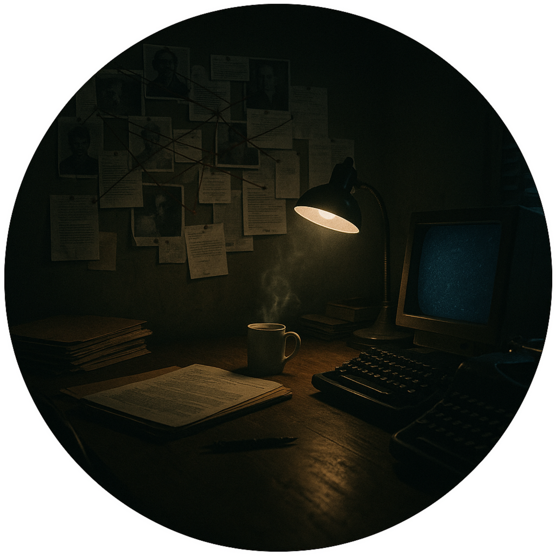 Tortenaufleger „True Crime & Crime“ – Essbares Fondantbild (rund ∅ 20 cm) Mein Shop