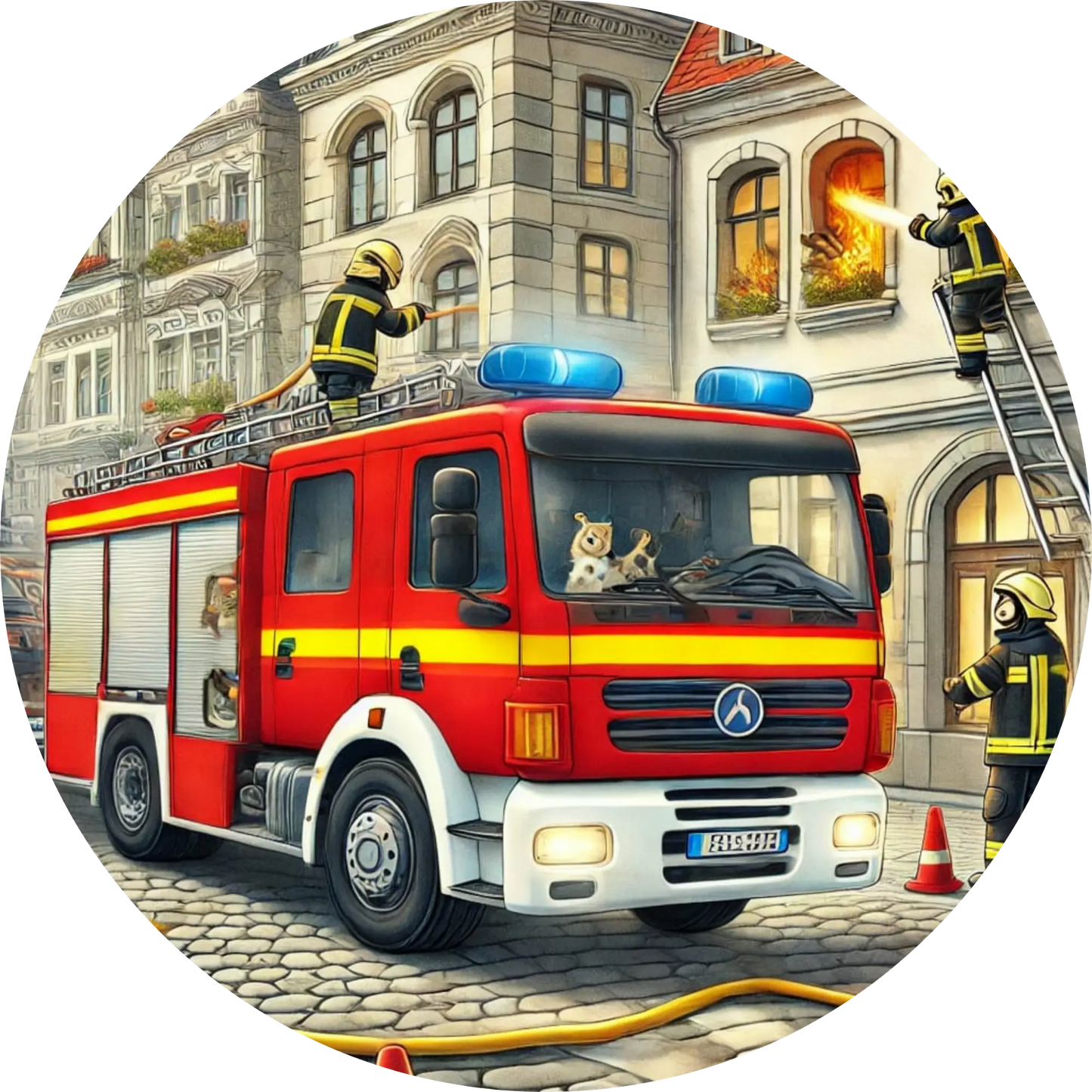 Tortenaufleger Fahrzeuge – Essbares Fondantbild (Kinder & Teenies, rund ∅ 20 cm) - Tisch&Torte