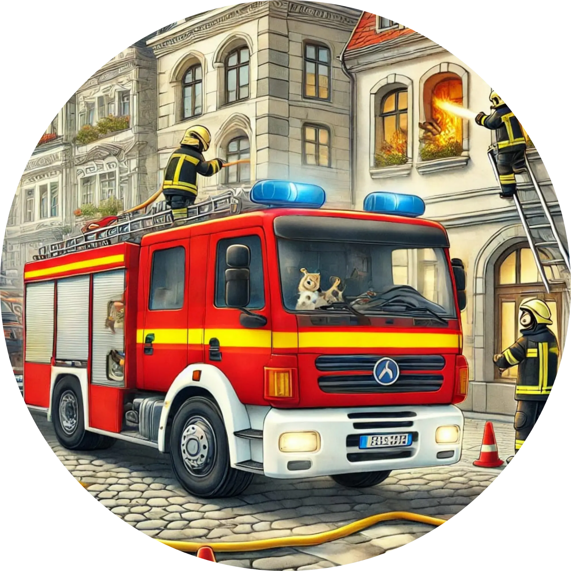 Tortenaufleger Fahrzeuge – Essbares Fondantbild (Kinder & Teenies, rund ∅ 20 cm) - Tisch&Torte