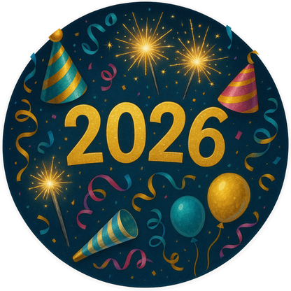 Tortenaufleger „Silvester“ – Essbares Fondantbild (rund ∅ 20 cm) Mein Shop