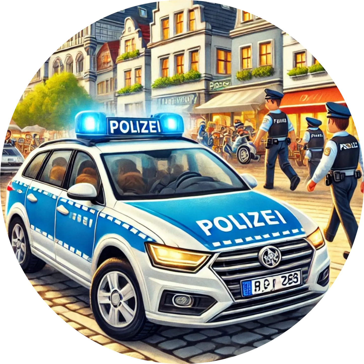 Tortenaufleger Fahrzeuge – Essbares Fondantbild (Kinder & Teenies, rund ∅ 20 cm) - Tisch&Torte