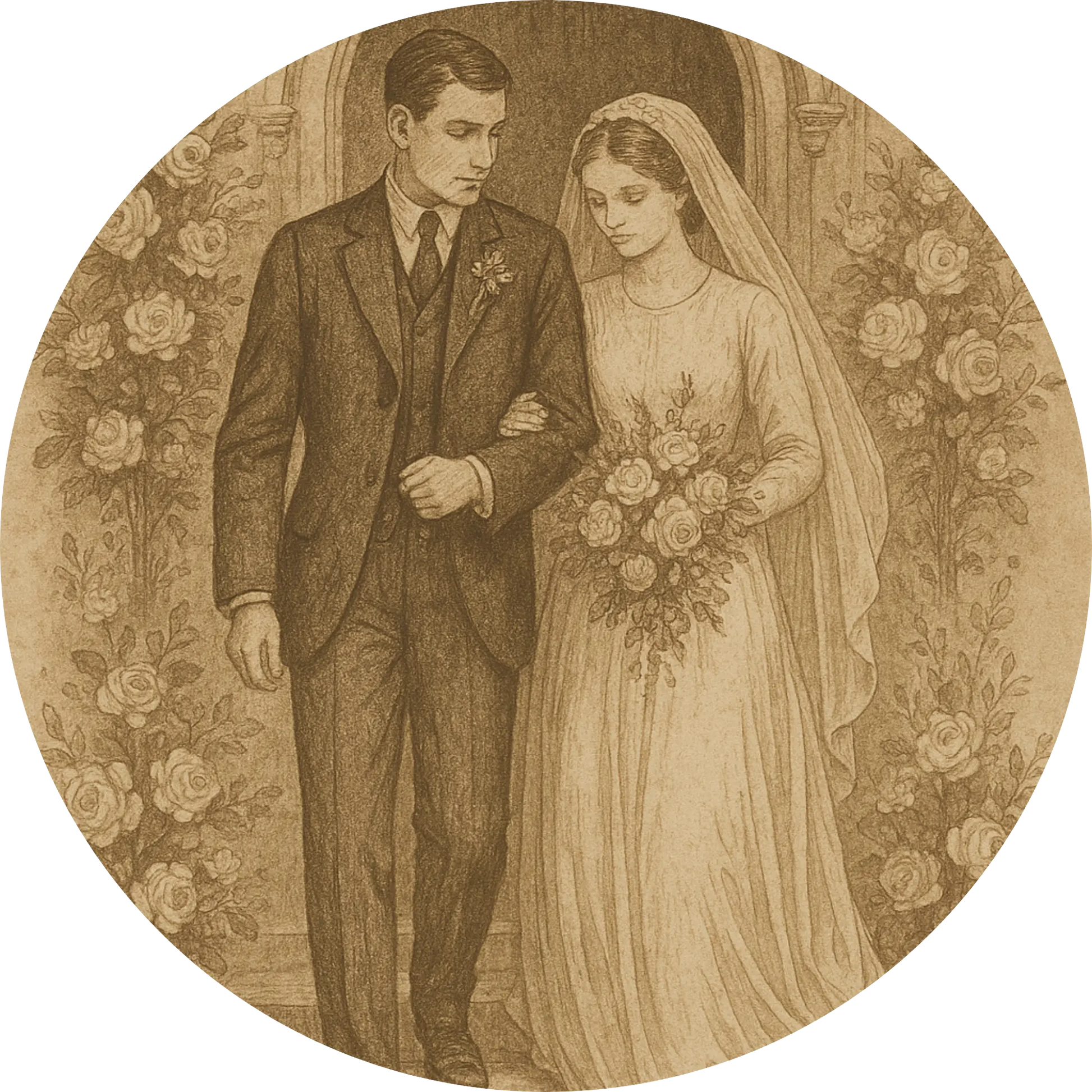 Tortenaufleger Hochzeit, Verlobung & zum Hochzeitstag – Essbares Fondantbild (Erwachsene, rund ∅ 20 cm) - Tisch&Torte