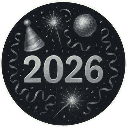 Tortenaufleger „Silvester“ – Essbares Fondantbild (rund ∅ 20 cm) Mein Shop