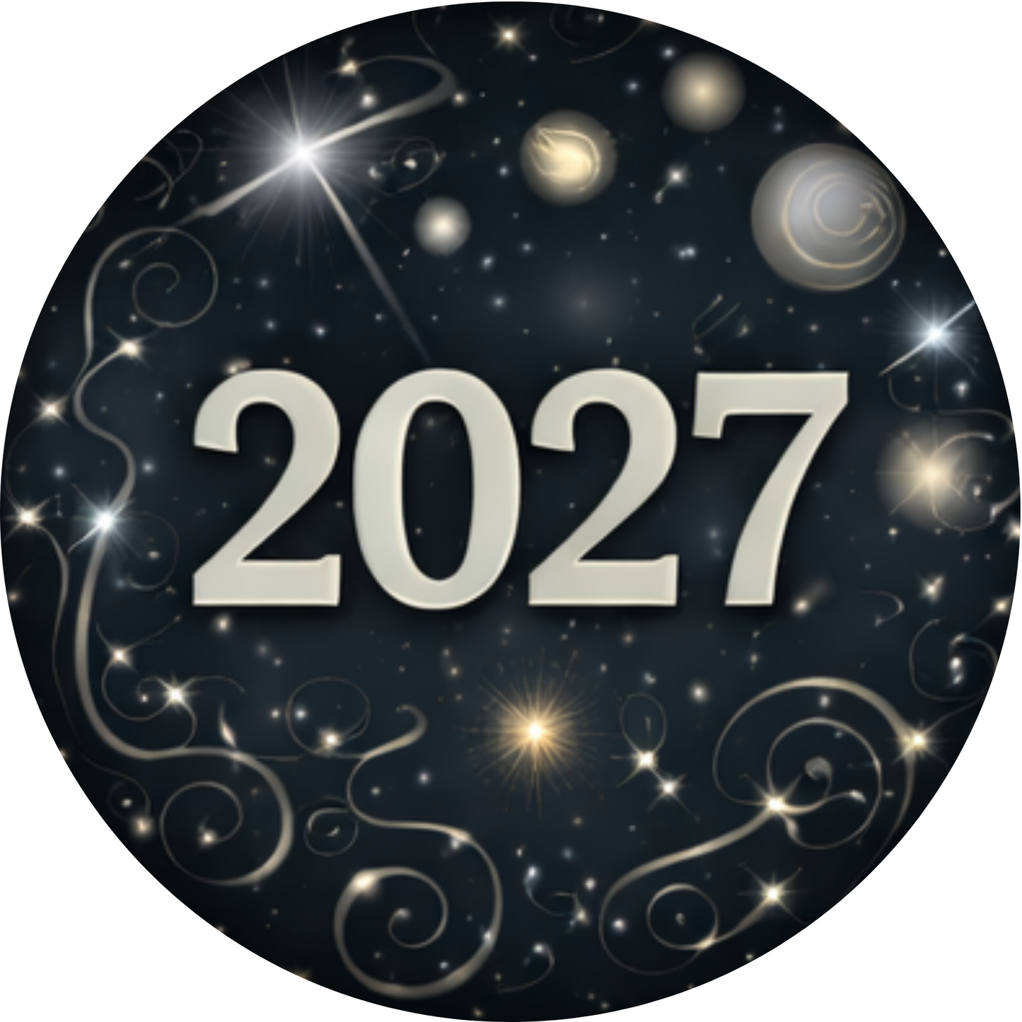 Tortenaufleger „Silvester“ – Essbares Fondantbild (rund ∅ 20 cm) Mein Shop