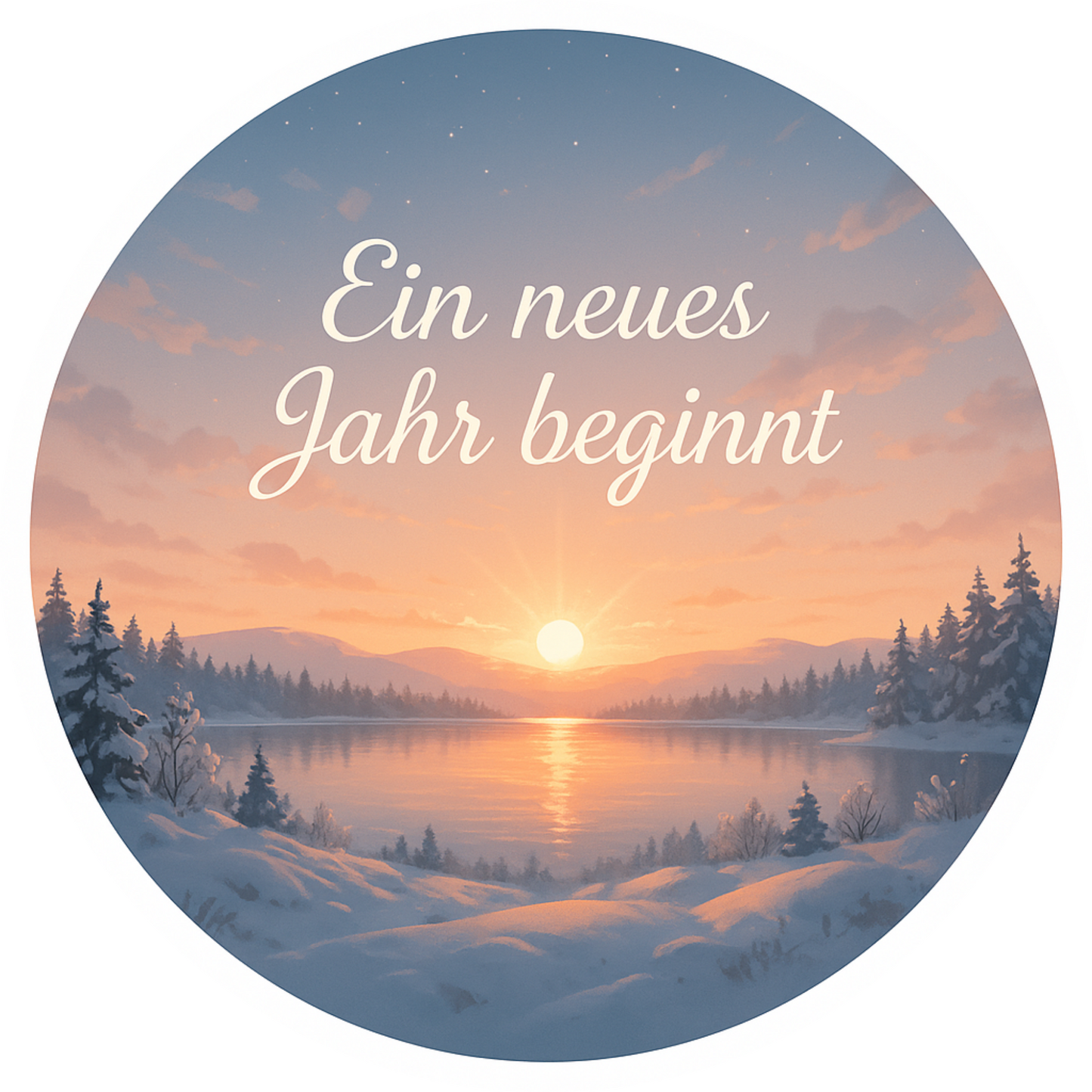 Tortenaufleger „Silvester“ – Essbares Fondantbild (rund ∅ 20 cm) Mein Shop