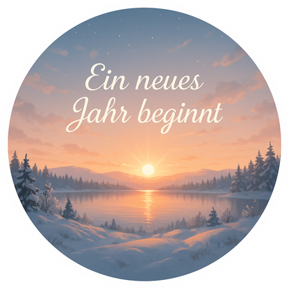 Tortenaufleger „Silvester“ – Essbares Fondantbild (rund ∅ 20 cm) Mein Shop