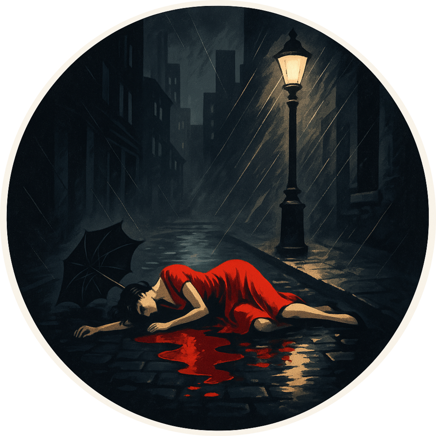 Tortenaufleger „True Crime & Crime“ – Essbares Fondantbild (rund ∅ 20 cm) Mein Shop