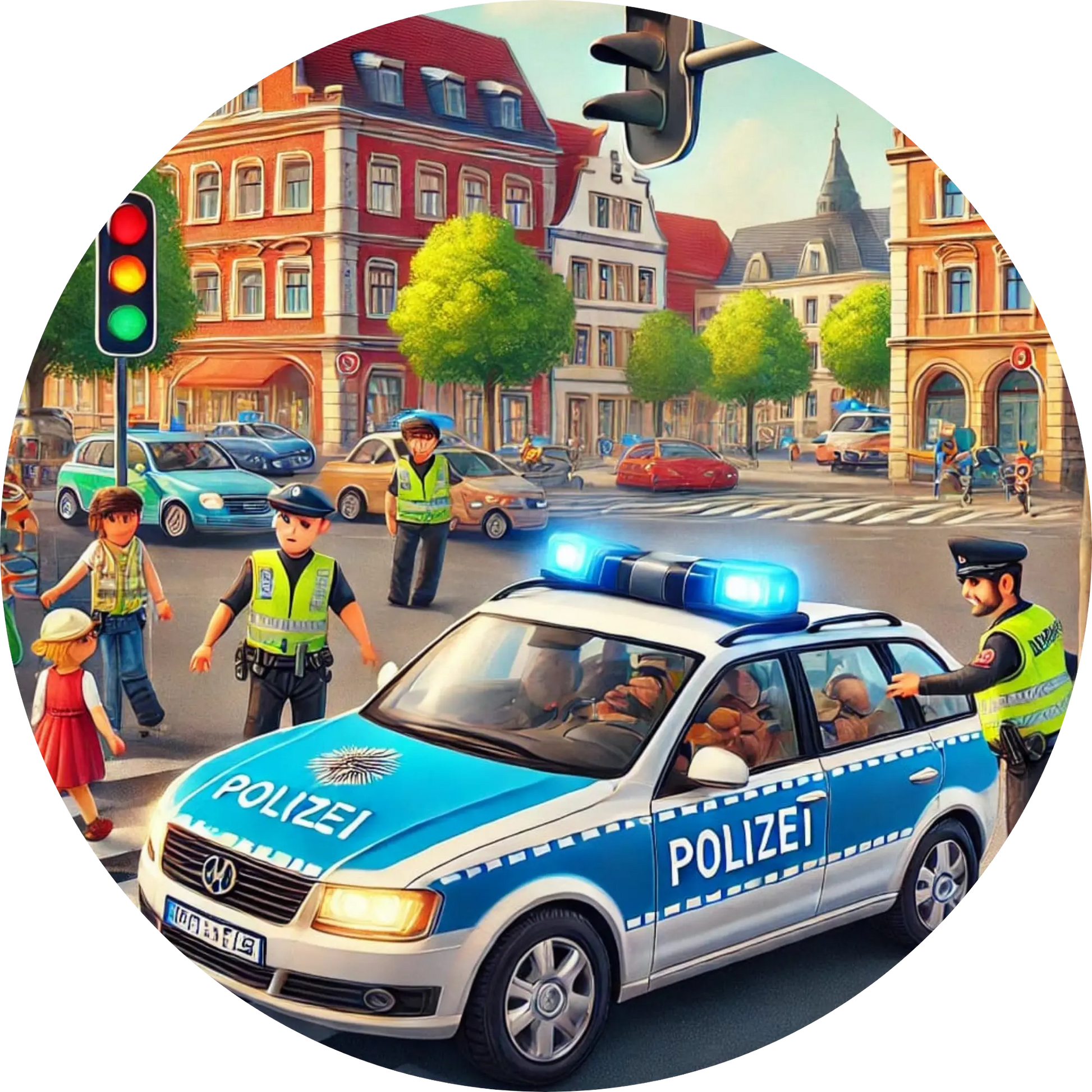 Tortenaufleger Fahrzeuge – Essbares Fondantbild (Kinder & Teenies, rund ∅ 20 cm) - Tisch&Torte