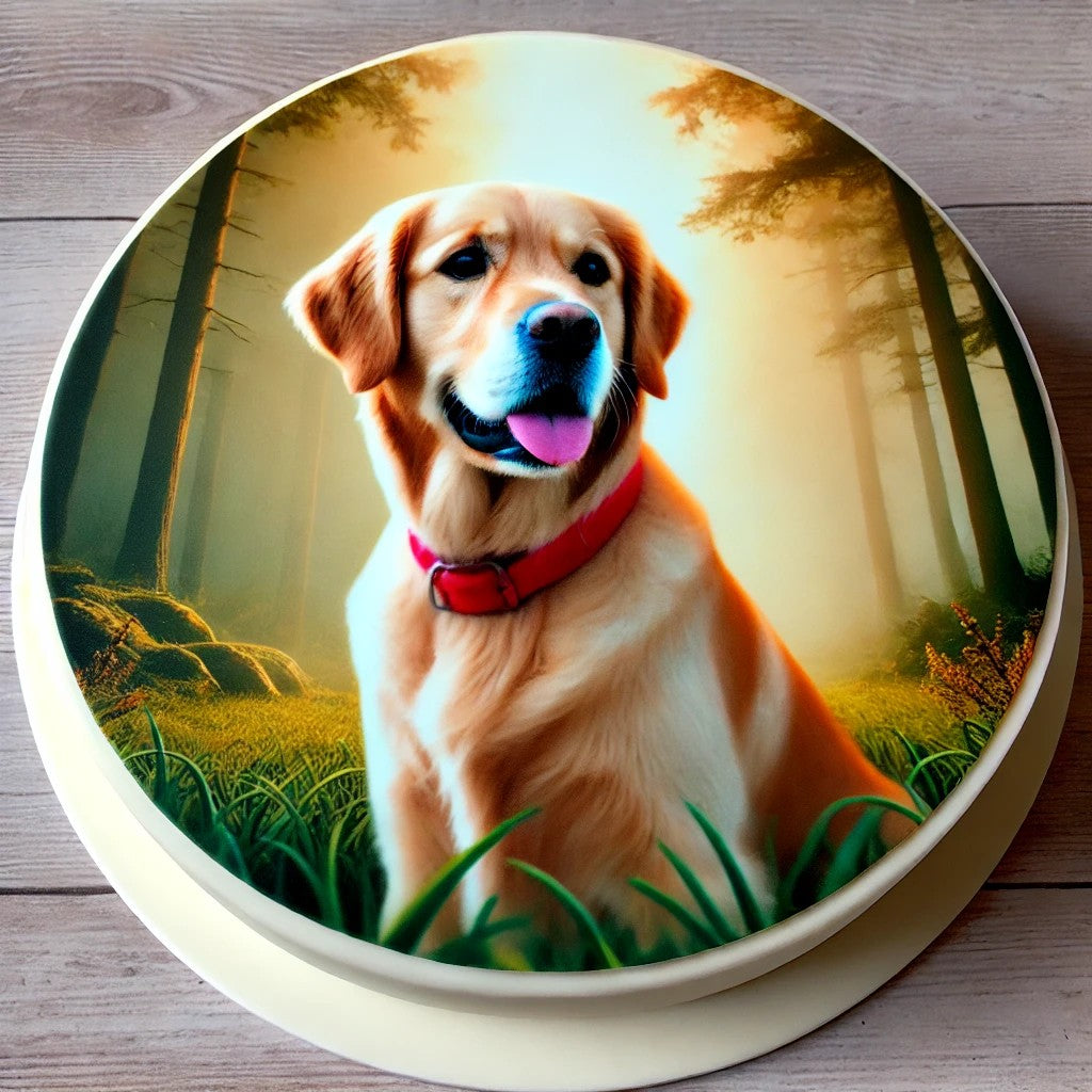 Tortenaufleger mit Wunschmotiv – Individuelles Fondantbild (rund ∅ 20 cm oder DIN A4) - Tisch&Torte