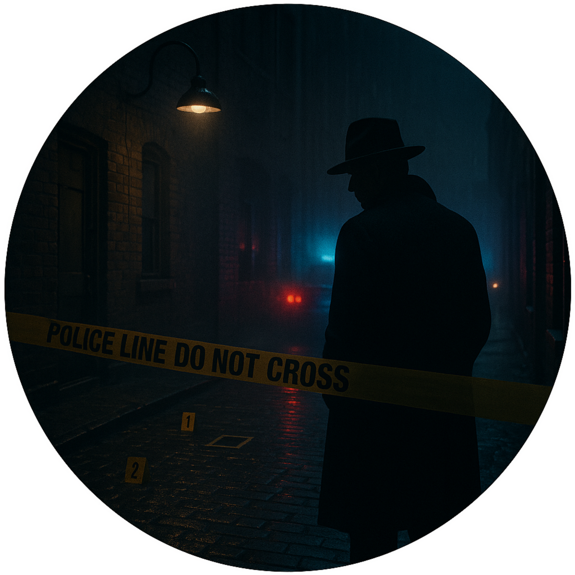 Tortenaufleger „True Crime & Crime“ – Essbares Fondantbild (rund ∅ 20 cm) Mein Shop