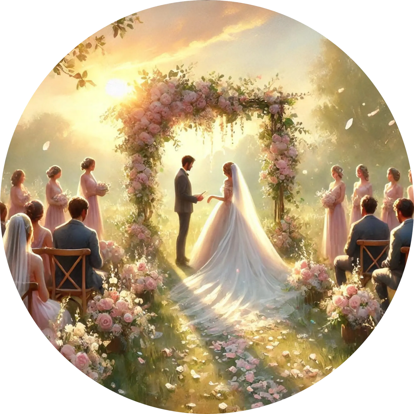 Tortenaufleger Hochzeit, Verlobung & zum Hochzeitstag – Essbares Fondantbild (Erwachsene, rund ∅ 20 cm) - Tisch&Torte