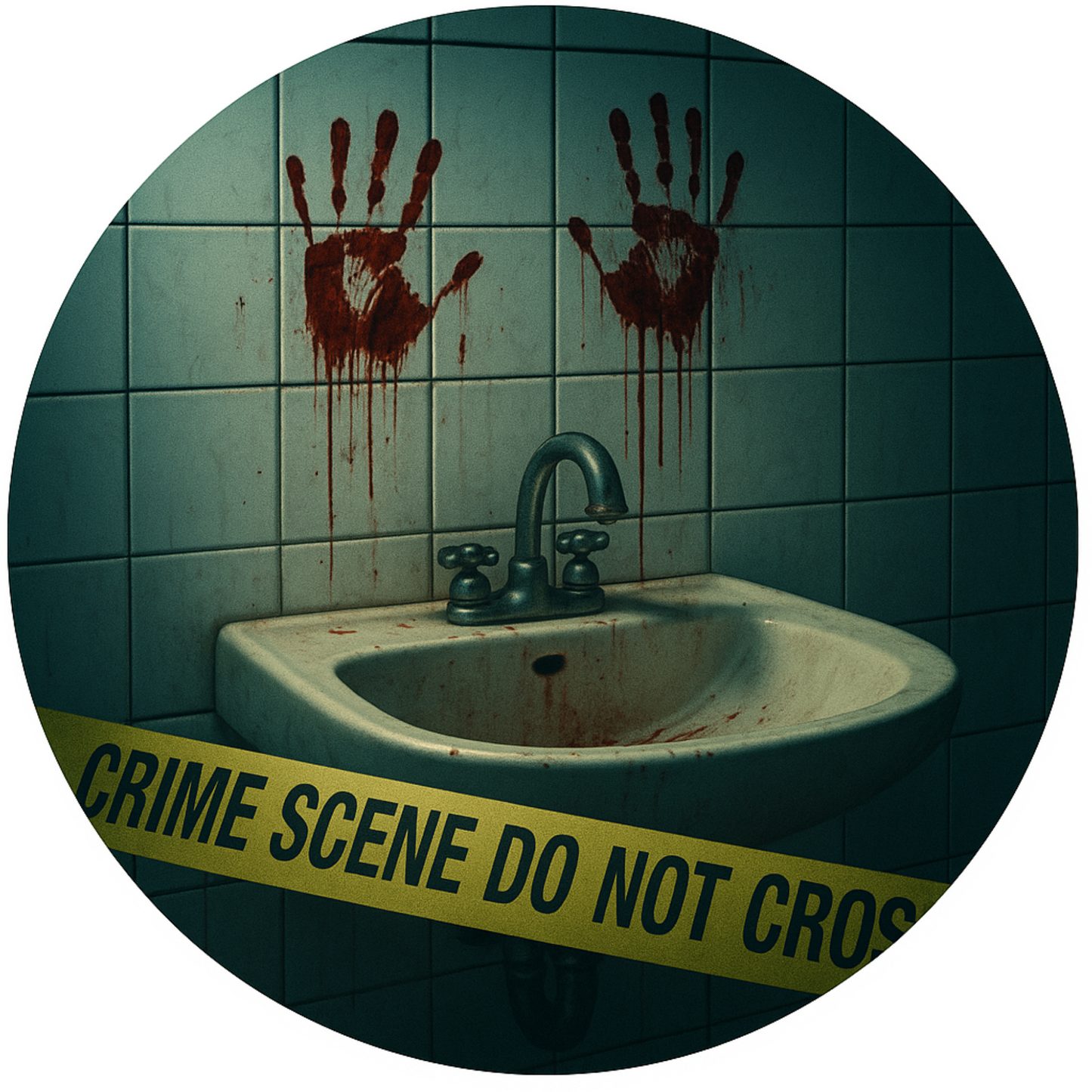 Tortenaufleger „True Crime & Crime“ – Essbares Fondantbild (rund ∅ 20 cm) Mein Shop