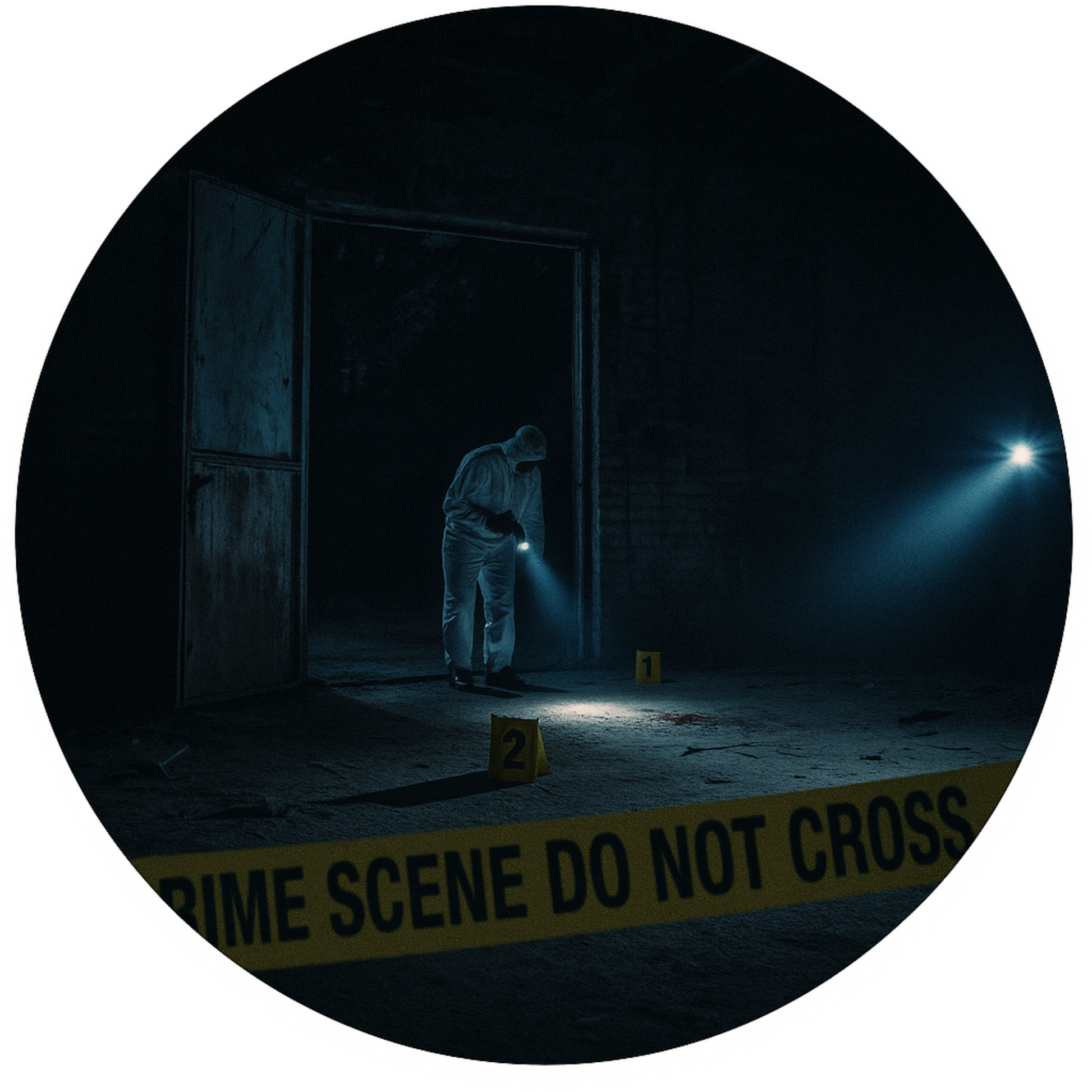 Tortenaufleger „True Crime & Crime“ – Essbares Fondantbild (rund ∅ 20 cm) Mein Shop