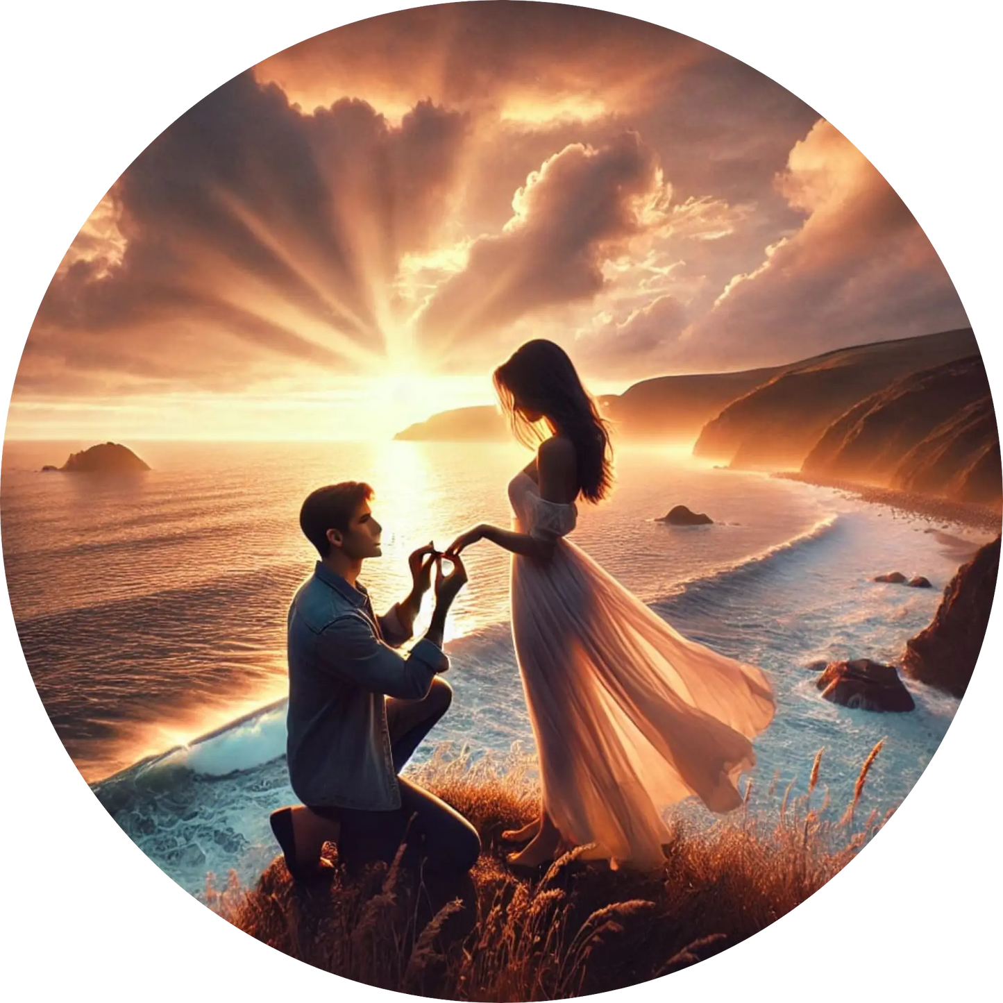 Tortenaufleger Hochzeit, Verlobung & zum Hochzeitstag – Essbares Fondantbild (Erwachsene, rund ∅ 20 cm) - Tisch&Torte