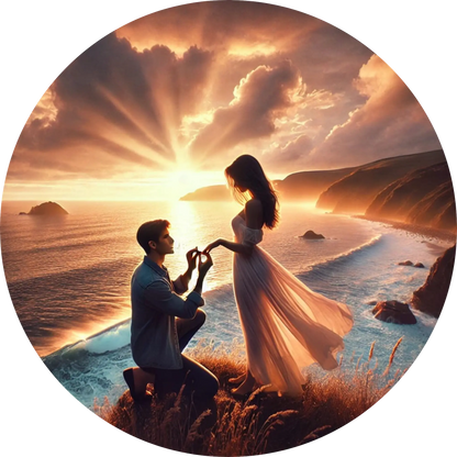 Tortenaufleger Hochzeit, Verlobung & zum Hochzeitstag – Essbares Fondantbild (Erwachsene, rund ∅ 20 cm) - Tisch&Torte