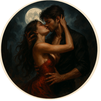 Tortenaufleger "Dark Romance & BookTok" – Essbares Fondantbild (rund ∅ 20 cm) Mein Shop