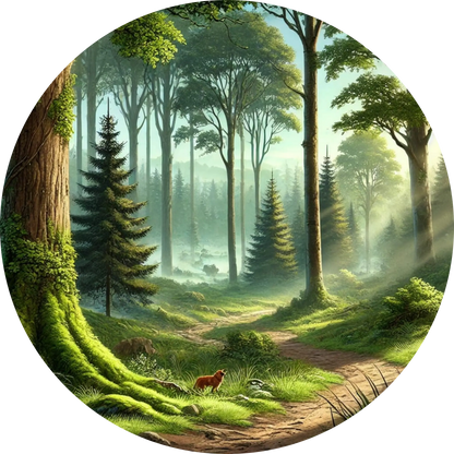 Tortenaufleger Natur & Jahreszeiten – Essbares Fondantbild (Erwachsene, rund ∅ 20 cm) - Tisch&Torte