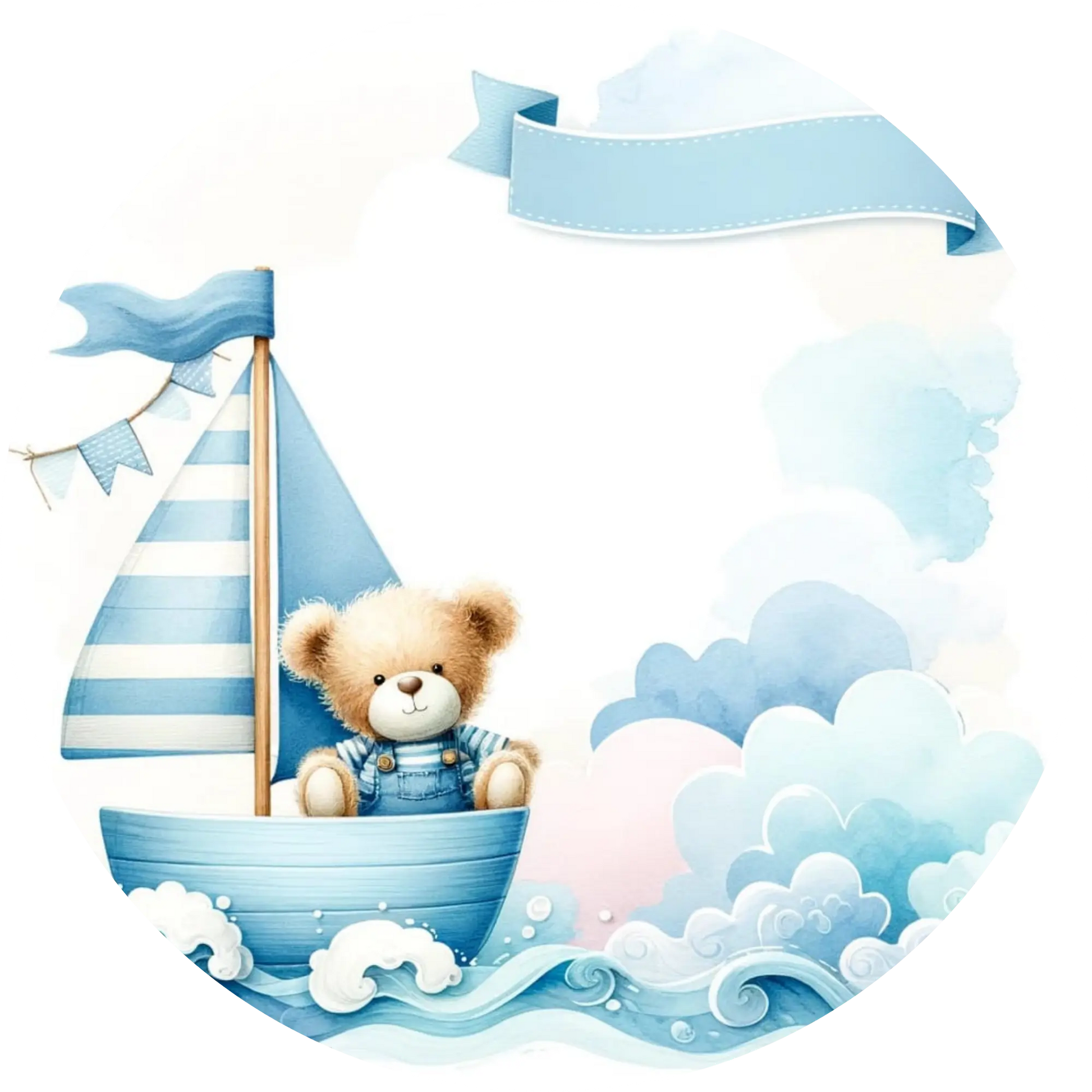 Tortenaufleger Schwangerschaft & Baby – Essbares Fondantbild (Erwachsene, rund ∅ 20 cm) - Tisch&Torte