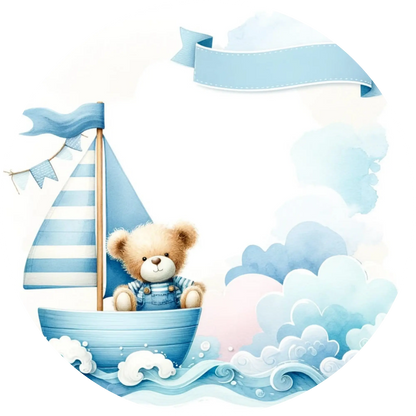 Tortenaufleger Schwangerschaft & Baby – Essbares Fondantbild (Erwachsene, rund ∅ 20 cm) - Tisch&Torte