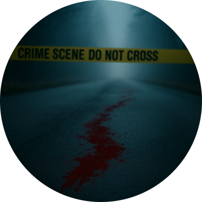 Tortenaufleger „True Crime & Crime“ – Essbares Fondantbild (rund ∅ 20 cm) Mein Shop