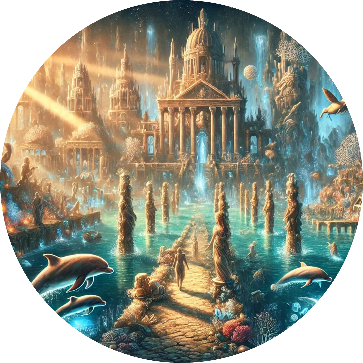 Tortenaufleger Seefahrer, Piraten & Atlantis – Essbares Fondantbild (Erwachsene, rund ∅ 20 cm) - Tisch&Torte