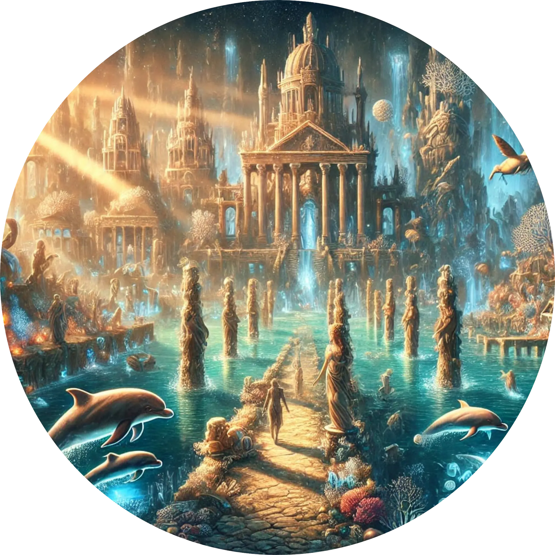 Tortenaufleger Seefahrer, Piraten & Atlantis – Essbares Fondantbild (Erwachsene, rund ∅ 20 cm) - Tisch&Torte