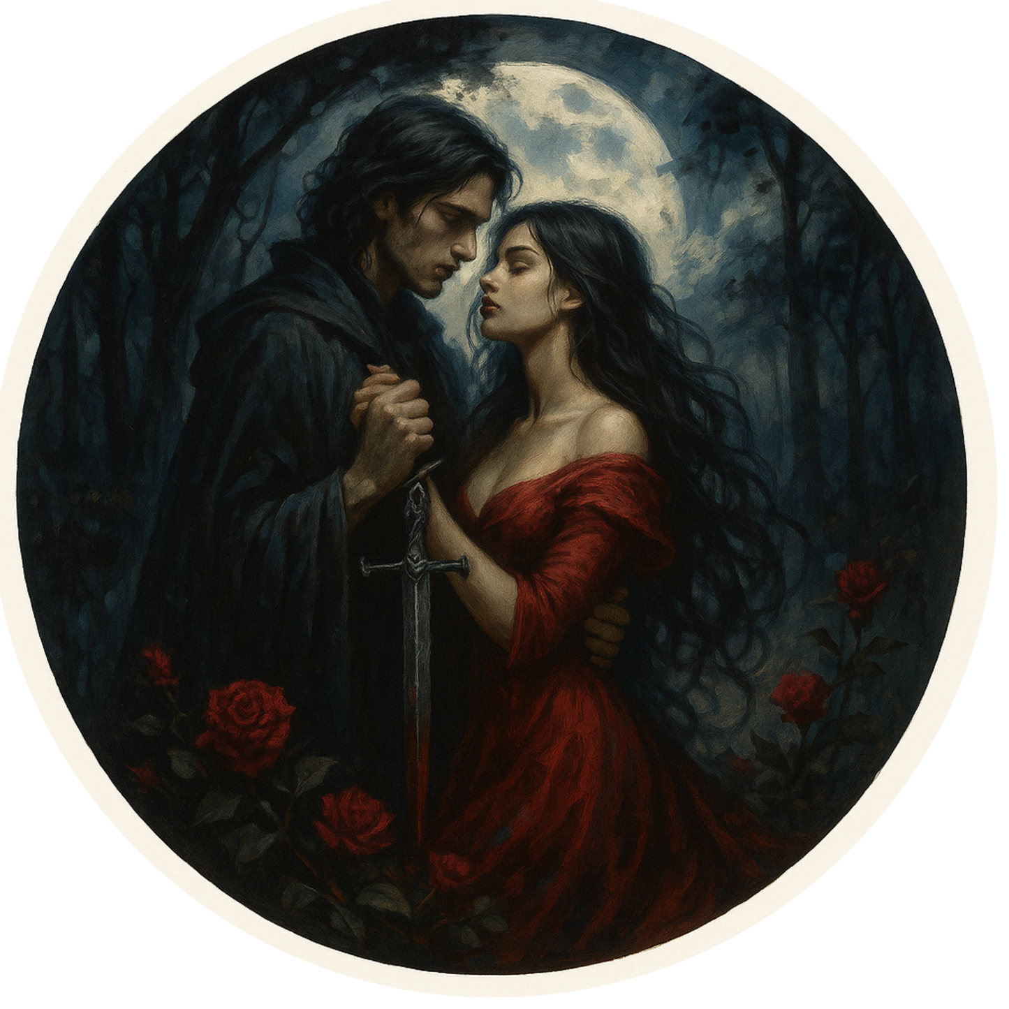 Tortenaufleger "Dark Romance & BookTok" – Essbares Fondantbild (rund ∅ 20 cm) Mein Shop