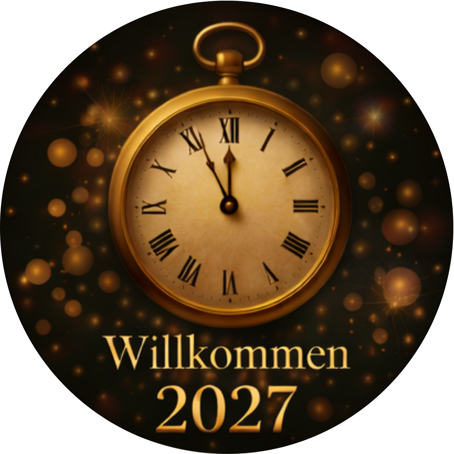 Tortenaufleger „Silvester“ – Essbares Fondantbild (rund ∅ 20 cm) Mein Shop