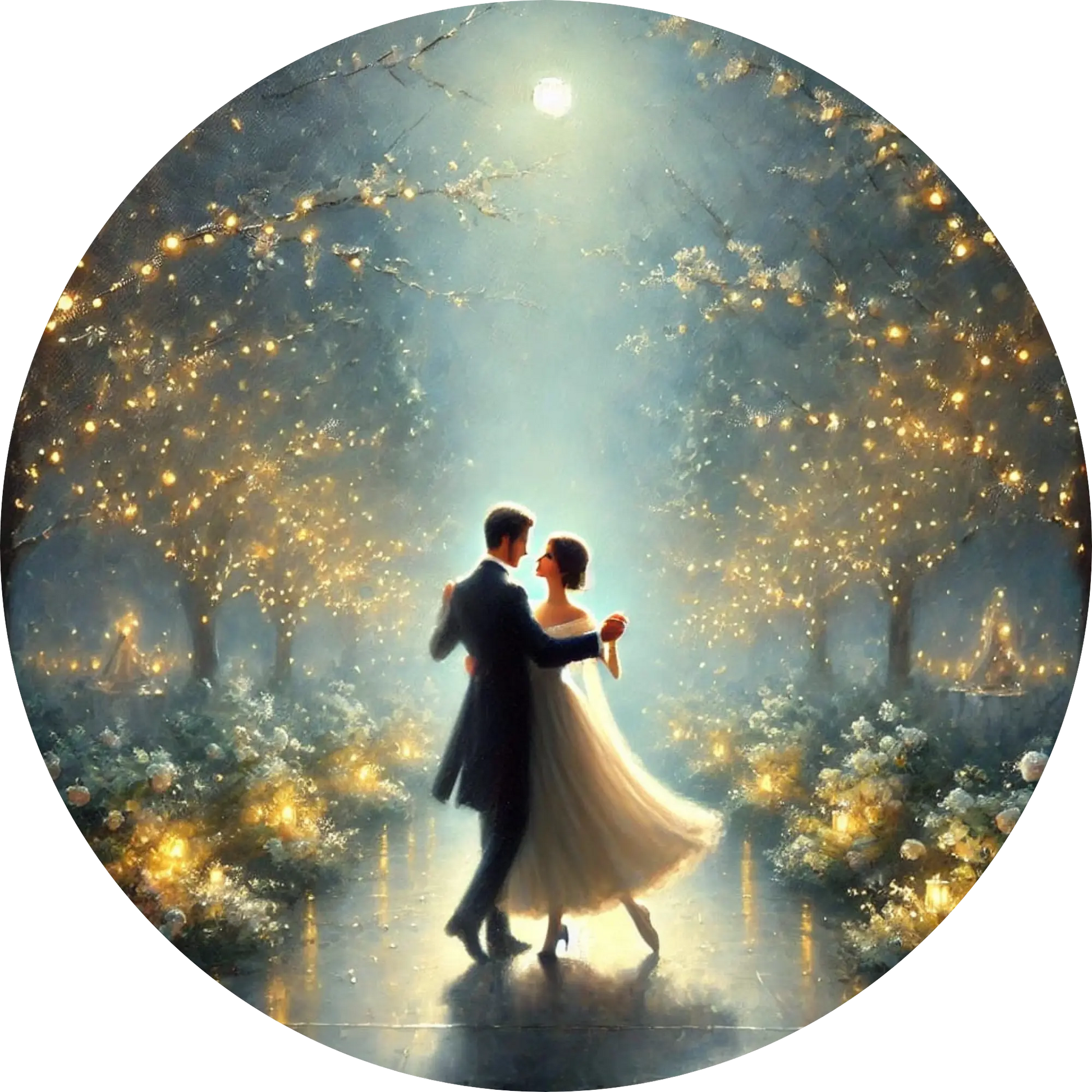 Tortenaufleger Hochzeit, Verlobung & zum Hochzeitstag – Essbares Fondantbild (Erwachsene, rund ∅ 20 cm) - Tisch&Torte