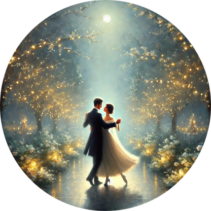 Tortenaufleger Hochzeit, Verlobung & zum Hochzeitstag – Essbares Fondantbild (Erwachsene, rund ∅ 20 cm) - Tisch&Torte