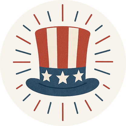 Tortenaufleger 4th of July – Essbares Fondantbild (Erwachsene, rund ∅ 20 cm) Mein Shop