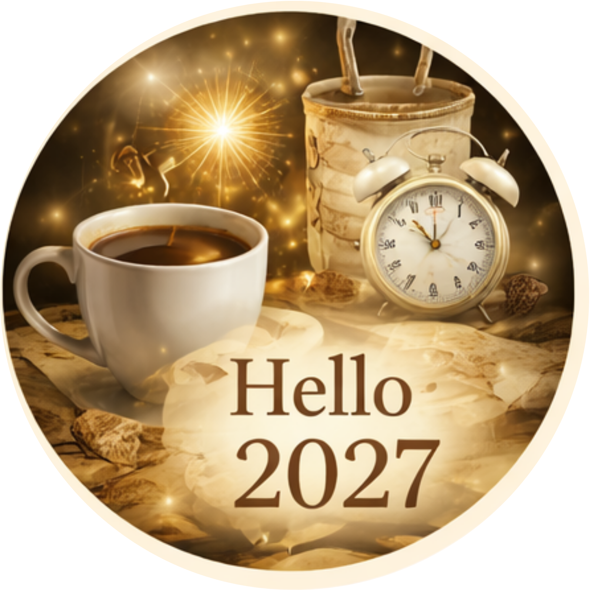 Tortenaufleger „Silvester“ – Essbares Fondantbild (rund ∅ 20 cm) Mein Shop