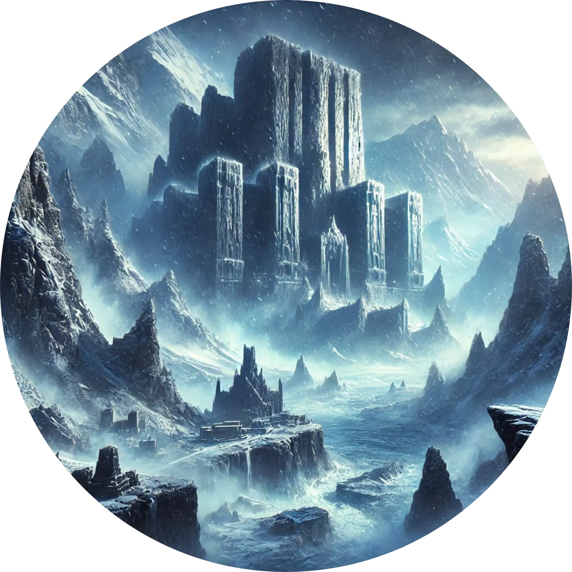 Tortenaufleger Nordische Mythologie – Essbares Fondantbild (Erwachsene, rund ∅ 20 cm) - Tisch&Torte