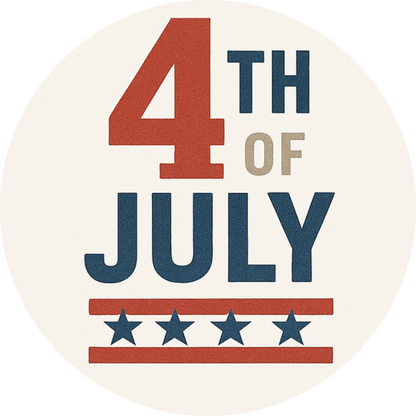 Tortenaufleger 4th of July – Essbares Fondantbild (Erwachsene, rund ∅ 20 cm) Mein Shop