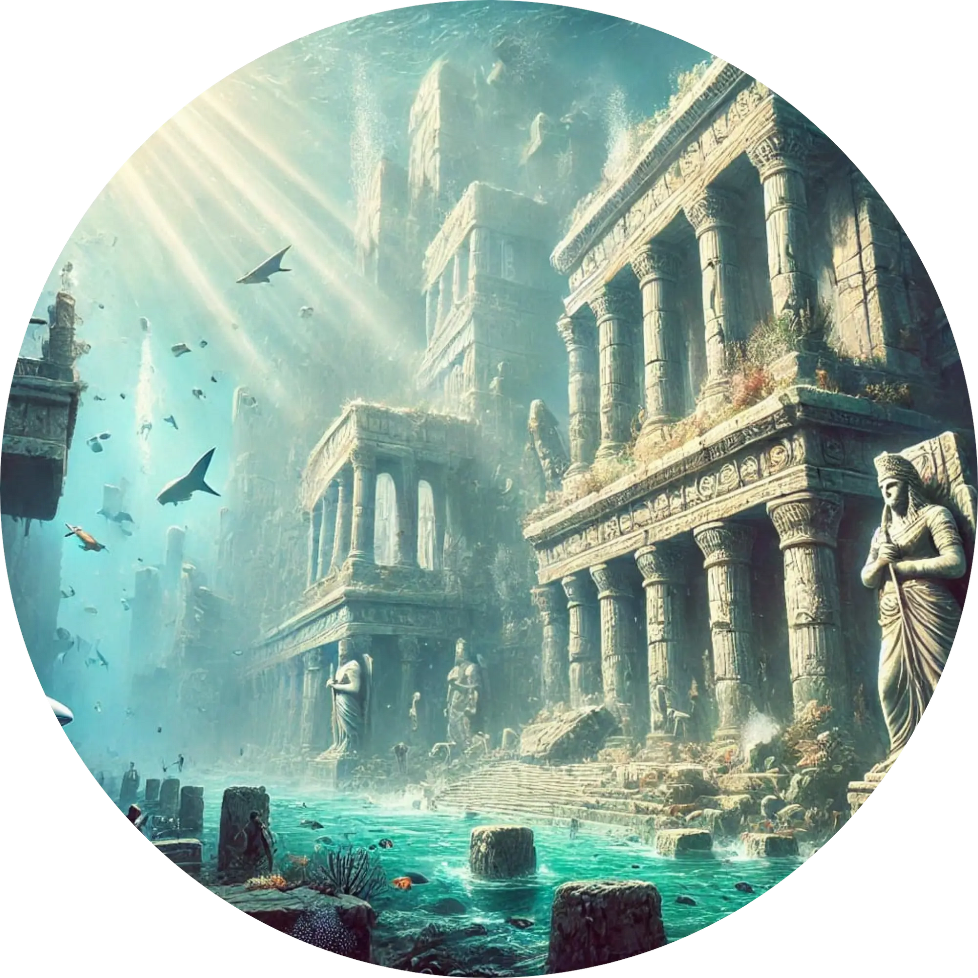 Tortenaufleger Seefahrer, Piraten & Atlantis – Essbares Fondantbild (Erwachsene, rund ∅ 20 cm) - Tisch&Torte