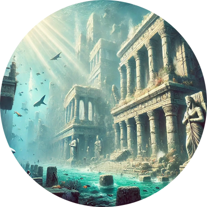 Tortenaufleger Seefahrer, Piraten & Atlantis – Essbares Fondantbild (Erwachsene, rund ∅ 20 cm) - Tisch&Torte